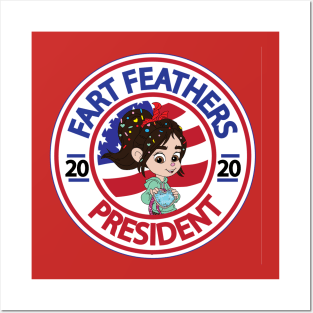 Vanellope von Schweetz Fart Feathers for president Posters and Art